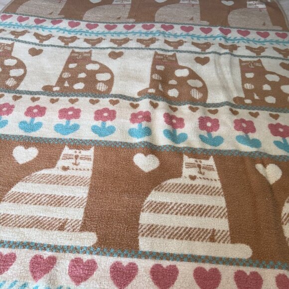 VTG VUTEKS 1987 Pat Meyers Blanket Throw Yugoslavia Virgin Acrylic Pile 60"x80" - Picture 1 of 7